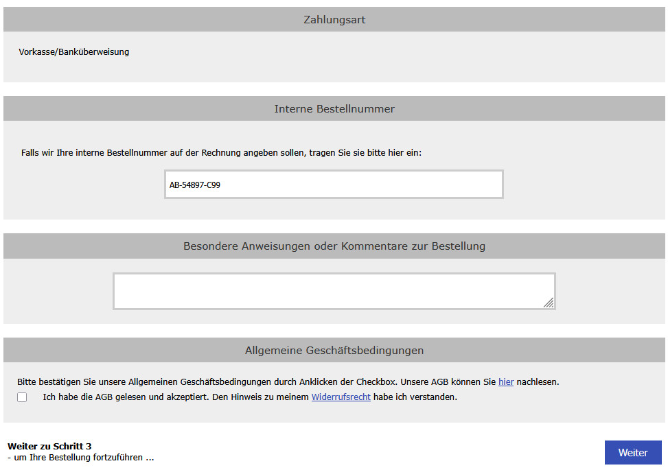 Interne Bestellnummer in checkout_payment